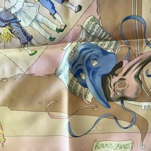 Hermes original silk scarf 33 by 33 inches
